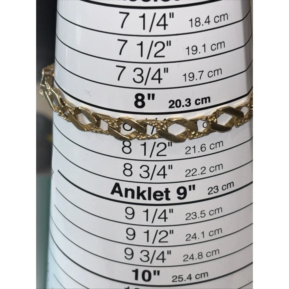 Gold 14k Vintage Men's Curb Link Bracelet